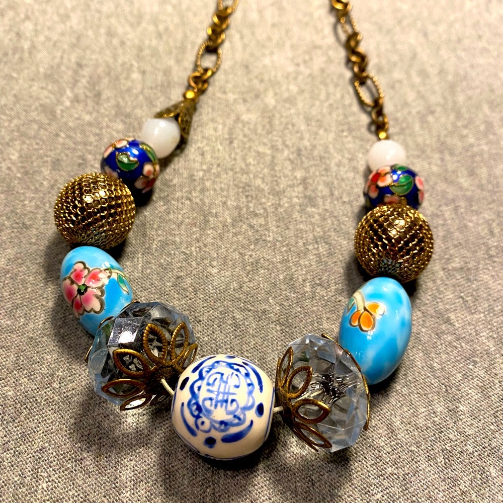 Ceramic/Glass Beaded Necklaces 2/$14